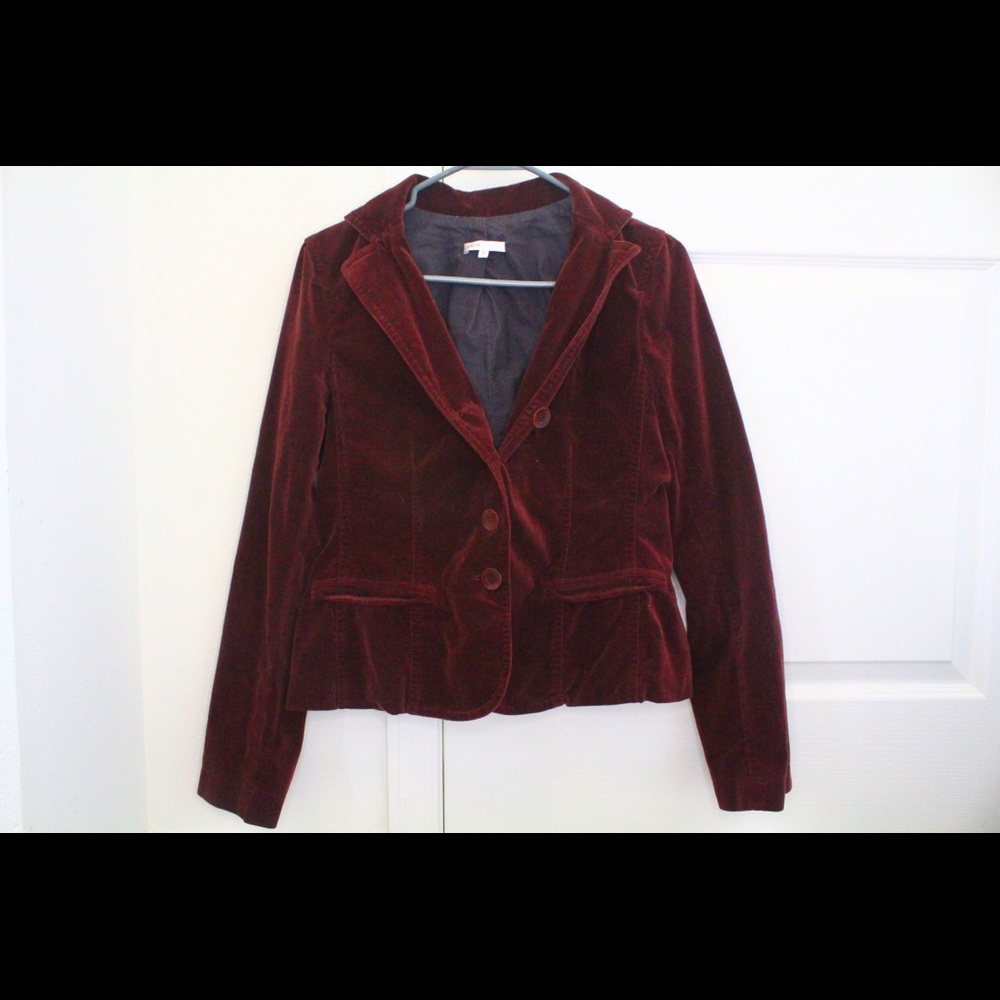 Vince suede blazer, maroon.